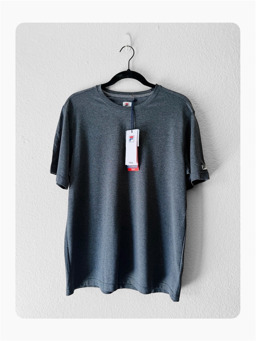 ★ Fila Performa|Energy + UV Tennis NWT Casual Crewneck T-shirt Dark Grey M ★